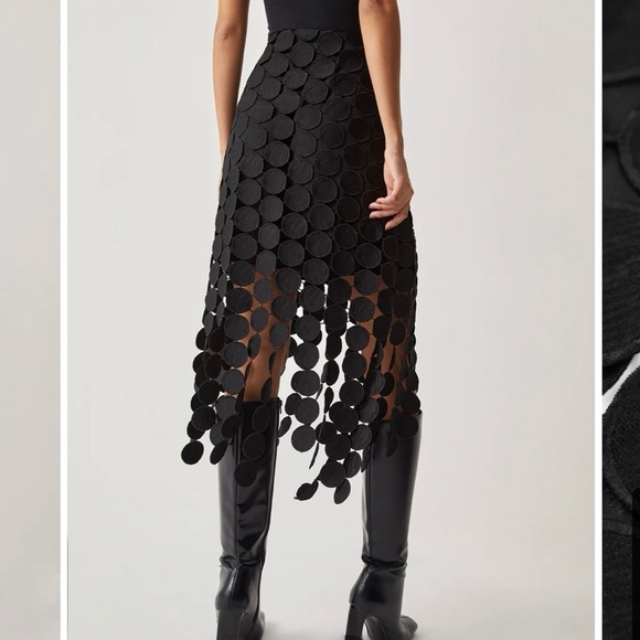 Black midi skirt size M - Picture 3 of 3